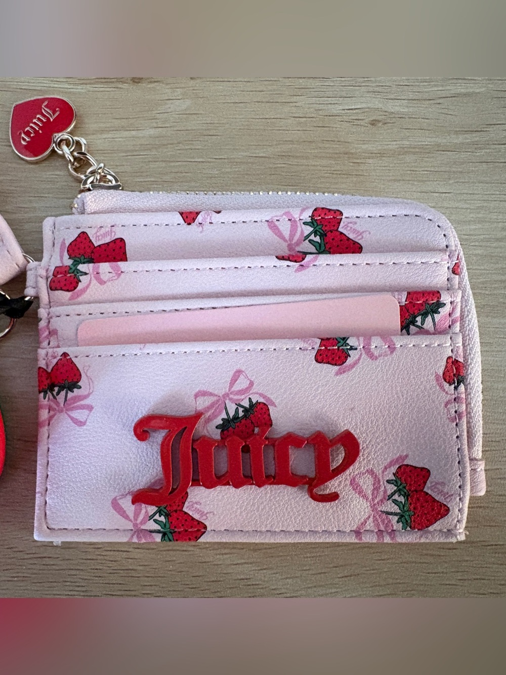 JUICY COUTURE Sweet Strawberry Cardholder Wristlet - Picture 2 of 7